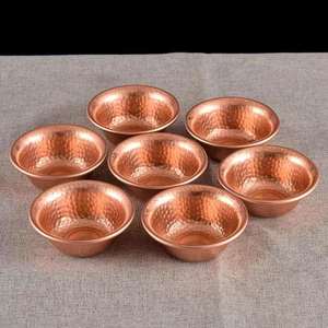 Tazón Budista Tibetano Ecológico de Cobre y Latón con Diseño Vintage y Patrón Martillado, Apto para Lavavajillas, para Servir Alimentos - Product Image 5