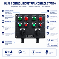 Panel de Operación Industrial a Prueba de Explosiones IP65, Estación de Control de Arranque y Parada de Motor Dual para Equipos de Bombas y Ventiladores