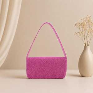 Sac à main en lin fait main avec broderie perlée, doublure en nylon imperméable, cadeau pour la Saint-Valentin, capacité 1L - Product Image 3