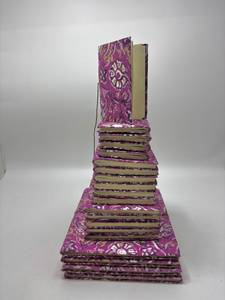 Fabric Cover Handmade Printed Paper <b>Journals</b> Eco Friendly <b>Writing</b> Notebook Thread Sewing Bound 80 Sheets Vintage Diary Gift OEM - Product Image 4