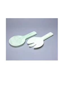 Elegante Juego de Cucharas para Ensalada de Resina con Acabado de Mármol, Material No Tóxico y Seguro para Alimentos, Perfecto para Fiestas, Buffets y Uso Diario - Product Image 1