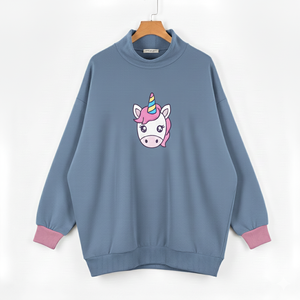 เสื้อสเวตเตอร์คอจำลองหรูหราผ่อนคลายภายในผ้าฟลีซนุ่มสไตล์ร่วมสมัยใส่ได้ทุกวัน - Product Image 3