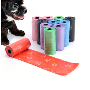 Sacs à déchets pour animaux de compagnie de haute qualité Logo imprimé personnalisé Sacs à crottes de chien jetables écologiques, compostables et biodégradables en rouleau - Product Image 1