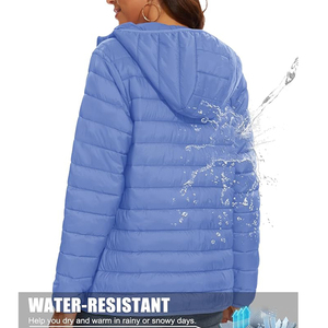 Vestes matelassées en nylon respirant imprimé, à capuche, de haute qualité, pour femmes, grandes tailles, personnalisées, de créateur, les plus vendues en gros - Product Image 3