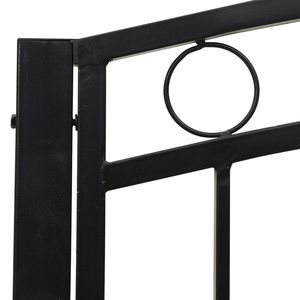 Banc de jardin en acier noir thermolaqué, durable, de taille moyenne, pour terrasse - Product Image 6