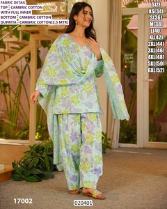 Conjunto de Kurta/Kurti de Algodón de Lujo Noor Comfort, Tradicional, para Bodas, Fiestas, Diwali, Largo hasta el Suelo, para Mujer - Product Image 6