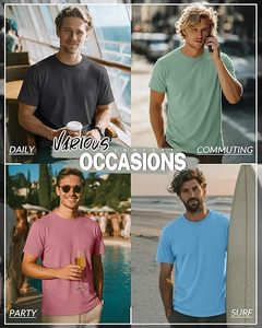 เสื้อยืดผู้ชายไซส์ใหญ่พิเศษ แพ็ค 5 ตัว แขนสั้น ผ้าฝ้าย คอกลม ทรงหลวม ใส่สบาย สำหรับฤดูร้อน - Product Image 6