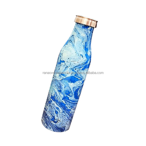 Botella de agua de cobre esmaltada de diseño clásico a prueba de fugas, recipiente de cobre puro Ayurvédico 100% a un precio asequible de proveedor de confianza - Product Image 4