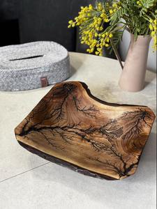 Tazón para Aperitivos de Madera de Olivo Rústico con Borde Natural, Hecho a Mano, Duradero, para Patatas Fritas, Frutas, Dulces y Más - Product Image 3