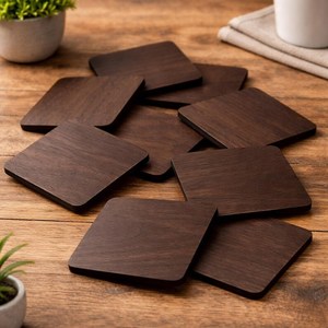 Sous-verres en bois isolants de haute qualité pour café, forme rectangulaire, simples et légers, adaptés à la famille, résistants à la chaleur, pour table moderne - Product Image 1