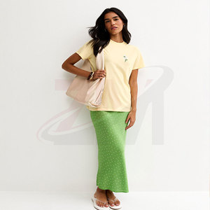 Camiseta Bordada para Mujer, Estilo Moderno e Informal para Uso Diario y Moda Casual, 100% Algodón, Primavera Verano - Product Image 2