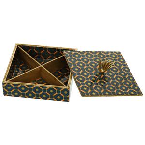 Boîte cadeau personnalisée Diwali au design moderne, boîte à fruits secs, plateau de service imprimé pour restaurant et mariage, plateau en bois - Product Image 2