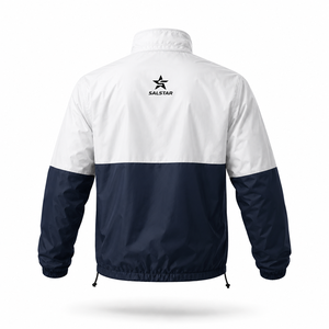 Custom High Quality <b>Men</b>’s Sports Track <b>Jacket</b> Windbreaker Training Two Tone <b>White</b> Blue <b>Jacket</b> Polyester Athletic Teamwear <b>Jacket</b> - Product Image 2