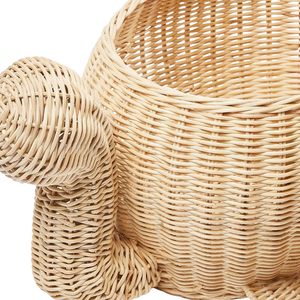Cesta de Almacenamiento de Juguetes de Ratán Tejida a Mano con Forma de Tortuga Marina, Mueble para Dormitorio o Cuarto Infantil, Organizador de Almacenamiento Artesanal Práctico - Product Image 3