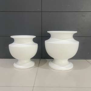 Maceta Moderna de Cerámica Gris Mate, Ecológica, Duradera, Ligera, para Todas las Estaciones, para Uso en Interiores/Exteriores, Hogar, Jardín, Vestíbulo de Hotel - Product Image 2