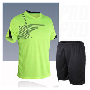 Camisetas de fútbol premium para hombre, chándal de fútbol, traje de entrenamiento de fútbol de manga corta, camiseta deportiva activa de verano, pantalones cortos - Product Image 5