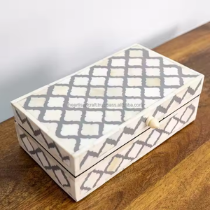 Best Quality Luxury Square Modern Paper Jewelry <b>Box</b> Handmade Bone Inlay Design Home Decor Eid <b>Ramadan</b> <b>Gift</b> Artisan Craft - Product Image 5