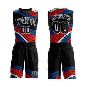 Ensemble de maillots de basket-ball personnalisés, impression par sublimation, nom de l'équipe, numéro 00, unisexe, adulte, maille respirante, sans manches, coupe athlétique, séchage rapide - Product Image 1
