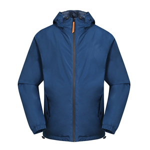 100% High Quality Men's Casual Street Wear <b>Slim</b> <b>Fit</b> Windbreaker <b>Jacket</b> Solid Color With Stand Collar & Contrast Thin Thickness - Product Image 1