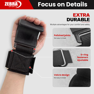 Crochets de musculation de haute qualité pour tractions, entraînement en salle de sport, avec sangle de poignet réglable pour la musculation - Product Image 2