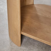 Table de chevet ovale Vandana Arion Aureo 50x35 cm en bois de manguier Sidney