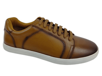 Chaussures de marche pour hommes en cuir véritable marron à lacets, bout rond, semelle intermédiaire en EVA, semelle extérieure en caoutchouc, toutes saisons, confort décontracté, doublure en PU