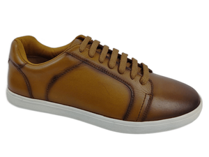 Zapatos de Hombre de Piel Genuina Marrón con Cordones, Punta Redonda, Entresuela de EVA, Suela de Goma, para Todas las Temporadas, Casuales, Cómodos, con Forro de PU - Product Image 1