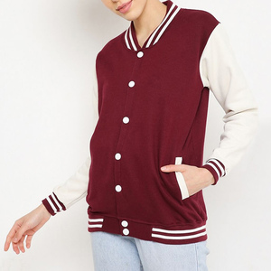 High Quality Wool Varsity <b>Jacket</b> with Genuine <b>Leather</b> Sleeves Women <b>Winter</b> Wear Varsity <b>Jacket</b> - Product Image 4