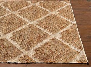 Tapis moderne en jute tissé à la main, motif géométrique abstrait, tissage plat, écologique, pour salon, rectangulaire, à poils fins, antidérapant, en PET - Product Image 5