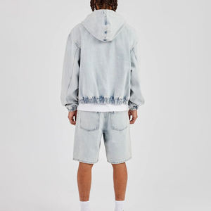 ชุดเซ็ตเสื้อยืดแขนสั้นกางเกงขาสั้นลำลองสำหรับผู้ชายขายส่ง คุณภาพสูง ชุดเซ็ตเสื้อยืดกางเกงขาสั้นสีพื้น เสื้อผ้าผู้ชาย ชุดเซ็ตเสื้อยืดกางเกงขาสั้นยีนส์สำหรับฤดูร้อน - Product Image 1