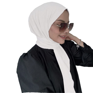 SIDDIQUI HOSINEX Women's Autumn Traditional Muslim Cotton Chiffon Hijab Long Length Solid Pattern Windproof Breathable Shawl - Product Image 3