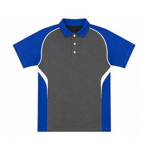Polo à manches courtes pour homme, color block, séchage rapide, performance athlétique, idéal pour le golf, avec empiècements latéraux contrastés et passepoil. - Product Image 2