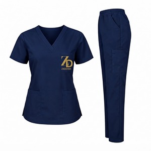 Unisex Stretch Spandex Medical Scrubs Set – Professional Hospital & <b>Nursing</b> <b>Uniform</b> with Custom Logo OEM Unisex Medical scrub - Product Image 4