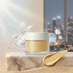Protector Solar Mineral SPF30 con Óxido de Zinc y Ácido Hialurónico, Crema Solar Facial 30g, Botella de Vidrio, MOQ 350 - Product Image 3