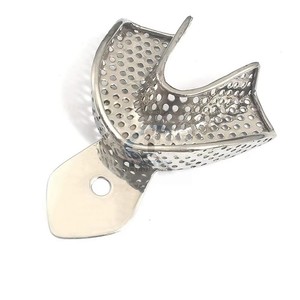 Bandeja de Impresión Dental Inferior Perforada de Acero Inoxidable Reutilizable y Autoclavable para Mandíbula, Bandeja de Impresión de Alginato CE ISO OEM - Product Image 4