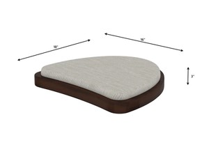 Ensemble de salle à manger rustique japonais en bois de style Mid-Century Modern, 7 pièces, chaises rembourrées à dossier bas, table rectangulaire pour la maison - Product Image 6