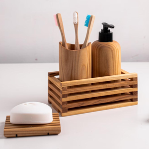 Juego de Baño de Madera de Alta Calidad, Juego de Baño de Madera Natural para Hotel, Artículo para el Hogar, Juego de Baño de Madera Más Vendido - Product Image 1