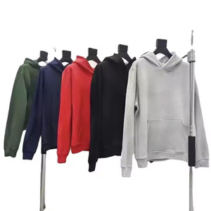 Sudadera con Capucha Extra Grande de Alta Calidad, 100% Algodón, para Hombre, Estilo Urbano, con Logotipo Personalizado, Color Negro Sólido, Ecológica, Gruesa, Corte Regular - Product Image 1