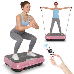 Pedana Vibrante per Esercizi a Casa, Piattaforma per Allenamento Total Body con Telecomando e Bande di Resistenza - Product Image 1