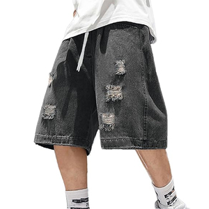 Pantalones Cortos de Mezclilla con Lavado Ácido al por Mayor para Hombre y Mujer, Estilo Vintage, Ajuste Holgado, 100% Algodón, Personalizables con Logotipo OEM - Product Image 1