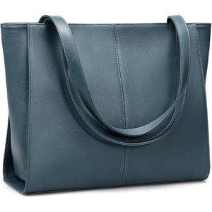 Women's <b>Pebbled</b> Genuine Leather Tote Bag Set Large Capacity Shoulder Handbag with Zipper Pouch Daily Travel - Product Image 2
