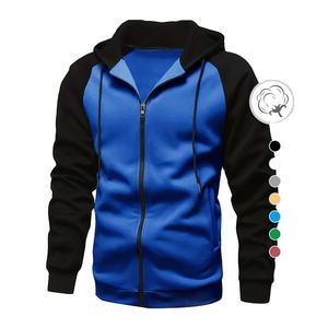 Vente en gros de haute qualité pour hommes sweat à capuche zippé vierge en polyester/coton veste à capuche pour hommes - Product Image 3