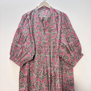 เดรสลำลองผู้หญิง ผ้าทอ 100% คอตตอน สีพื้น/เรียบ แขนสั้น เอวทรงเอ็มไพร์ ทรงเบบี้ดอลล์ โอเวอร์ไซส์ คอวี ทรงหลวม ใส่สบาย - Product Image 2