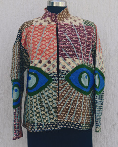 Chaqueta Bordada a Mano para Mujer, Estilo Boho, con Estampado Floral, de Algodón Suzani Kantha, Transpirable y Tejida a Mano - Product Image 6
