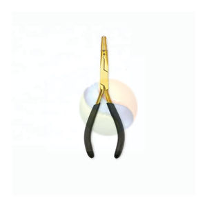 “Premium Gold-Plated Hair Extension Pliers Kit – Composite Material, <b>Needle</b> Nose, Rubber Grip, <b>Bead</b> Removal Tools - Product Image 2