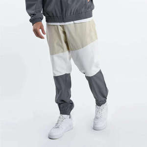 Custom Logo Men Color Block Windbreaker Set 2 Piece Tracksuit Lightweight <b>Waterproof</b> Jacket Pants Jogging Suit Streetwear Outfit - Product Image 5