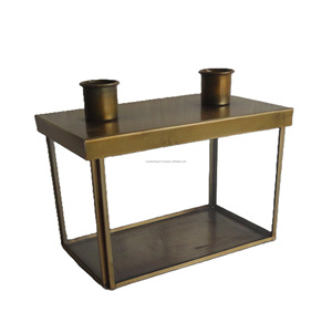 Caja de portavelas de vidrio y metal de diseño único, ideal para la decoración de iluminación de hoteles de jardín doméstico al precio más bajo - Product Image 2