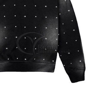 Sudadera con Capucha Personalizada para Hombre y Mujer, de Primera Calidad, Estilo Urbano, Lavado Ácido, con Pedrería, Sudadera de Felpa Gruesa, 100% Algodón - Product Image 6