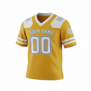 Camiseta de Práctica de Fútbol Americano Personalizada para Adultos, Manga Corta, Transpirable, Opción de Talla Grande, Cuello en V, 100% Poliéster, BY BS - Product Image 5