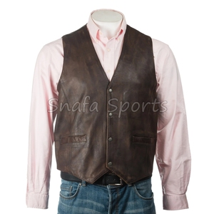 เสื้อกั๊กหนังสีทึบสำหรับผู้ชายเสื้อกั๊กหนังแขนกุดสำหรับนักขี่จักรยานฤดูหนาว - Product Image 6